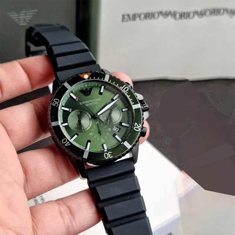 Emporio Armani Chronograph Green Dial Men’s Watch | AR11463